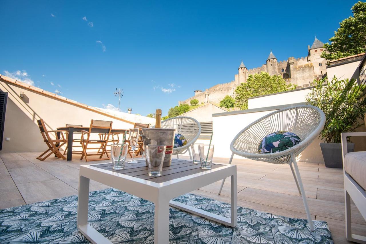 Ferienwohnung La Terrasse De La Tour Pinte. Carcassonne Exterior foto