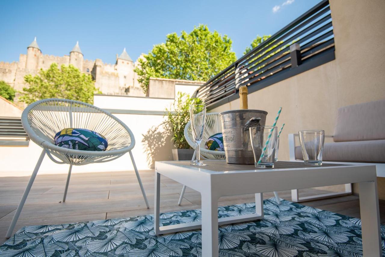 Ferienwohnung La Terrasse De La Tour Pinte. Carcassonne Exterior foto